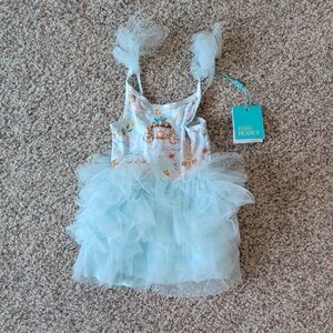 Posh Peanut Turquoise Tag with Gold Lettering